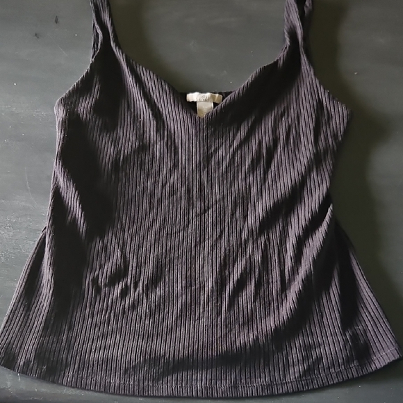 H&M Black Ribbed Camisole Top - Picture 1 of 3